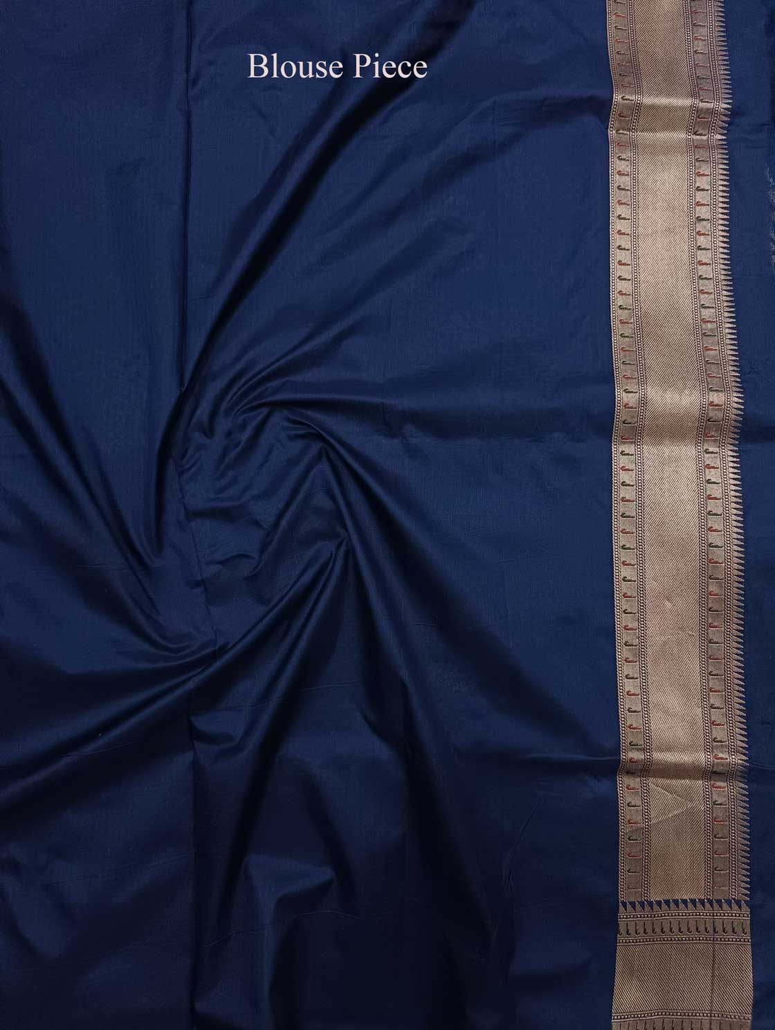 Midnight Blue Katan Silk handwoven Banarasi saree with tilfi meenedar Shikargah Jaal