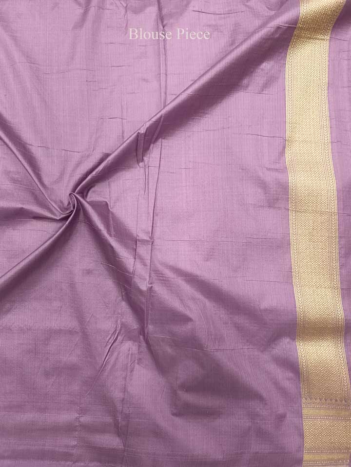 Pastel purple Katan Silk handwoven Banarasi saree with meenedar brocade jaal