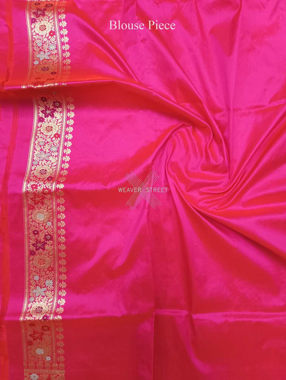 Pink katan silk Handwoven Banarasi saree with alfi meenedar flower buta 6 blouse piece