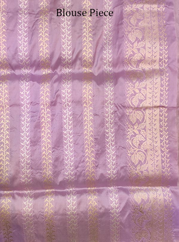 Light mauve katan silk Banarasi saree with sona rupa stylized booti (5) blouse